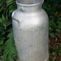 Vintage French Aluminium Milk Can