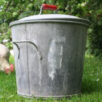 French Galvanised Tub with Lid